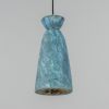 Parva Ceramic Bathroom Pendant Light 5.5", Blue Earth IP44