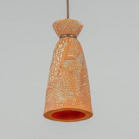 Parva Ceramic Bathroom Pendant Light 5.5", Red Iron IP44