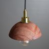 Kingii Ceramic Dome Bathroom Pendant Light 7.9", Red Iron IP44