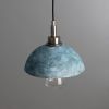 Kingii Ceramic Dome Bathroom Pendant Light 7.9", Blue Earth IP44