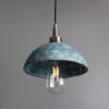 Kingii Ceramic Dome Bathroom Pendant Light 7.9", Blue Earth IP44