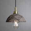 Kingii Ceramic Dome Bathroom Pendant Light 7.9", Black Clay IP44