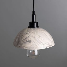 Kingii Marbled Ceramic Dome Bathroom Pendant Light 7.9" IP44