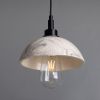 Kingii Marbled Ceramic Dome Bathroom Pendant Light 7.9" IP44