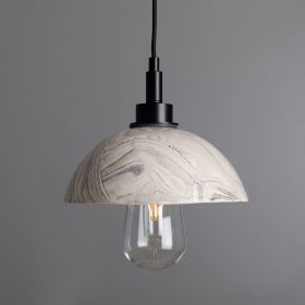 Kingii Marbled Ceramic Dome Bathroom Pendant Light 7.9" IP44