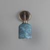 Osier Organic Ceramic Bathroom Wall Sconce, Blue Earth IP44