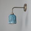 Osier Organic Ceramic Bathroom Wall Sconce, Blue Earth IP44