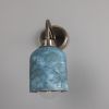 Osier Organic Ceramic Bathroom Wall Sconce, Blue Earth IP44