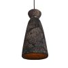 Pando Organic Ceramic Pendant Light 5.5", Black Clay