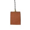 Tansy Minimalist Organic Ceramic Pendant, Red Iron