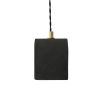 Tansy Minimalist Organic Ceramic Pendant, Black Clay