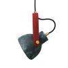 Pera Ceramic Pendant with Rescued Fire Hose Strap, Blue Earth