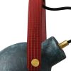 Pera Ceramic Pendant with Rescued Fire Hose Strap, Blue Earth