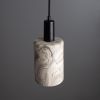 Senna Marbled Ceramic Cylinder Pendant Light 4.7"