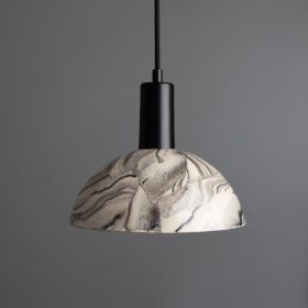 Kauri Marbled Ceramic Dome Pendant Light 7.9"