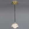 Ferox Small Marbled Ceramic Dome Pendant Light 5.5"