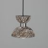 Nakaii Organic Ceramic Pendant Light 7.9", Black Clay