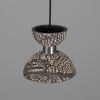 Nakaii Organic Ceramic Pendant Light 7.9", Black Clay