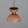 Nakaii Organic Ceramic Pendant Light 7.9", Red Iron