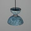 Nakaii Organic Ceramic Pendant Light 7.9", Blue Earth