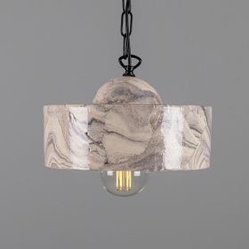 Seville Marbled Ceramic Mid Century Modern Pendant Light