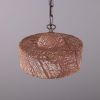 Seville Ceramic Mid Century Modern Pendant Light, Red Iron