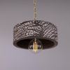 Seville Ceramic Mid Century Modern Pendant Light, Black Clay