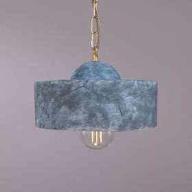 Seville Ceramic Mid Century Modern Pendant Light, Blue Earth