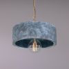 Seville Ceramic Mid Century Modern Pendant Light, Blue Earth