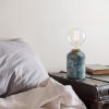 Bixa Small Ceramic Table Lamp, Blue Earth