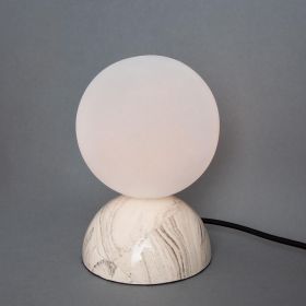 Ovata Marbled Ceramic Glass Ball Table Lamp