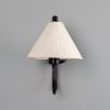 Tilia Organic Ceramic Cone Wall Sconce 9.4", Matte White Striped