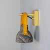 Nagi Organic Ceramic Wall Sconce with Rescued Fire Hose Strap, Black Clay