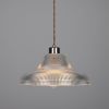 Mono Industrial Railway Glass Pendant Light 11.8"