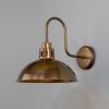 Paris Industrial Brass Swan Neck Wall Sconce 11.8"