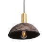 Kauri Organic Ceramic Dome Pendant Light 7.9", Black Clay