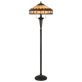 60W X 2 Tiffany Floor Lamp (Option: )