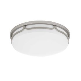 integrated LED 25W, 2000 Lumen, 80 CRI, Dimmable Ceiling Flush Mount (Option: Painted SteelAcrylic/Metal)