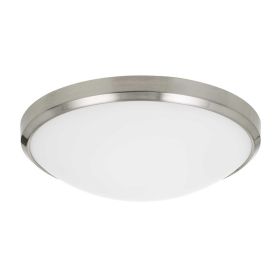 integrated LED 25W, 2000 Lumen, 80 CRI, Dimmable Ceiling Flush Mount (Option: Painted SteelGlass/Metal)