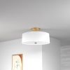 3LT Incandescent Semi-Flush AGB, White Shade