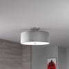 3LT Incandescent Semi-Flush SC, Grey Shade