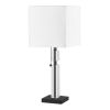 1LT Incandescent Table Lamp, MB, WH Shade