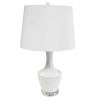 1LT Incandescent Table Lamp, WH, WH Shade