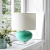 Lalia Home 15.25" Modern Ovaloid Glass Bedside Table Lamp