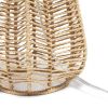 Lalia Home 21" Vintage Rattan Wicker Style Paper Rope Bedside Table Lamp