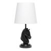 17.25" Tall Polyresin Decorative Chess Horse Shaped Bedside Table Desk Lamp