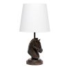 17.25" Tall Polyresin Decorative Chess Horse Shaped Bedside Table Desk Lamp