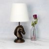 17.25" Tall Polyresin Decorative Chess Horse Shaped Bedside Table Desk Lamp