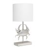 18.25" Polyresin Pinching Crab Shaped Bedside Table Desk Lamp