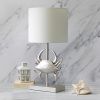 18.25" Polyresin Pinching Crab Shaped Bedside Table Desk Lamp